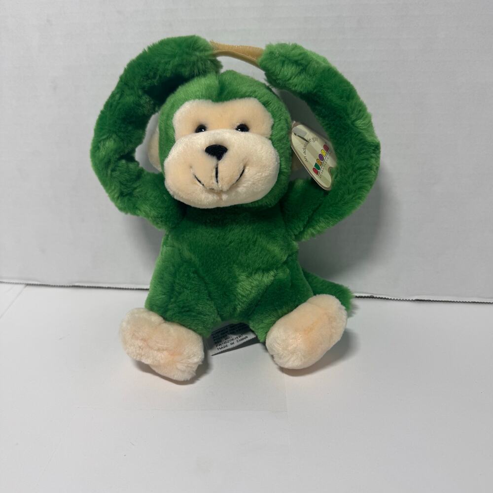 Trooper Monkeys Aurora Green Monkey with Hook and Loop Grippy Hands